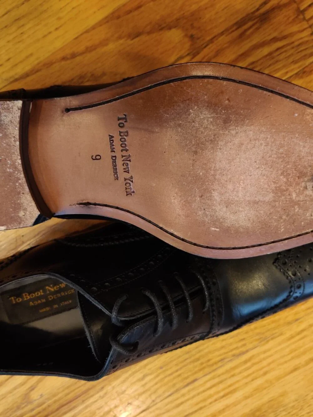 To Boot New York Avellino Brogue Leather Oxford US Size 9
